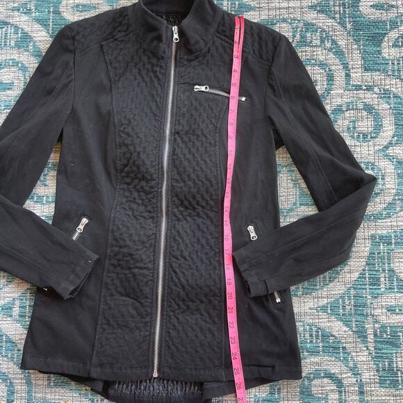 Liverpool Los Angeles Black‎ Quilted Moto Jacket - Size S - Picture 7 of 9